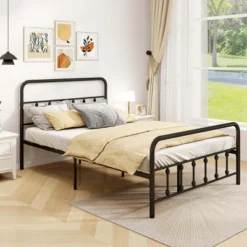 Costway Full/Queen/King Size Bed Frame With Headboard Under Bed Storage No Box Spring Needed Black -Steve Silver Furniture Store GUEST 786a6b13 a79e 4a23 bdba 0c3f4a354985