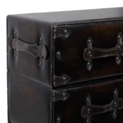 Traditional 6 Drawer Faux Leather Chest Black - Olivia & May -Steve Silver Furniture Store GUEST 7cc51159 4bfc 45bd bb4f 56225d894e44