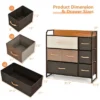 Costway 7-Drawer Dresser Storage 3-Tier Organizer Tower Steel Frame Wooden Top
