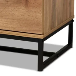 Franklin Wood And Metal 5 Drawer Bedroom Chest Oak/Black - Baxton Studio 11 Franklin Wood And Metal 5 Drawer Bedroom Chest Oak/Black - Baxton Studio -Steve Silver Furniture Store GUEST 8017dc2e 116c 427c 81de a8fbeefd2ecb