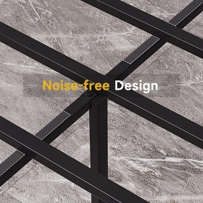 Queen Metal Bed Frame Platform, 14 Inch Queen Bedframe With Sturdy Steel Slats Mattress Foundation No Box Spring Needed Easy Assemble Noise Free Black 3 Queen Metal Bed Frame Platform, 14 Inch Queen Bedframe With Sturdy Steel Slats Mattress Foundation No Box Spring Needed Easy Assemble Noise Free Black - Image 3