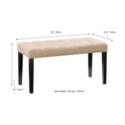 California Fabric Tufted Bench - CorLiving -Steve Silver Furniture Store GUEST 80ada5a9 e6bb 4318 a792 cd517224c562