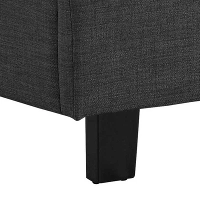 Emery Upholstered Queen Platform Bed Charcoal Black - Picket House Furnishings 4 Emery Upholstered Queen Platform Bed Charcoal Black - Picket House Furnishings - Image 4