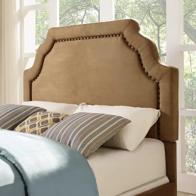 Full/Queen Loren Keystone Upholstered Headboard - Crosley 1 Full/Queen Loren Keystone Upholstered Headboard - Crosley