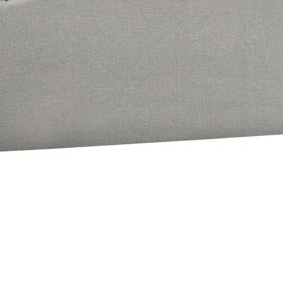 HomeRoots Gray Linen Blend Upholstered Arched Full Headboard With Nail Head Trim 3 HomeRoots Gray Linen Blend Upholstered Arched Full Headboard With Nail Head Trim - Image 3