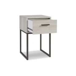 Signature Design By Ashley Contemporary Socalle 1 Drawer Nightstand, Light Natural