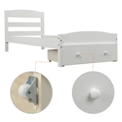 Twin Size Wood Platform Bed Frame With Storage Drawer And Slat Support-ModernLuxe -Steve Silver Furniture Store GUEST 88ec8e9e 89a7 4e23 ad02 2aeae57db5f8