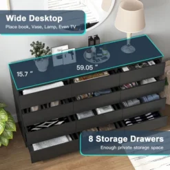 Resenkos Modern Mid Century 6 Drawer Wide Dressers Chests For Bedroom, Chest Of Drawer Organizer -Steve Silver Furniture Store GUEST 8b3e8790 2a4a 4969 b724 31d13c900e6f