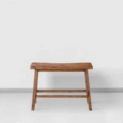 Saddle Seat Wooden Bench With Canted Frame Brown - Benzara -Steve Silver Furniture Store GUEST 8d330535 1cb7 40f0 be70 2f82abf33e6d