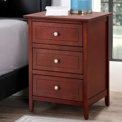 Sapphtopaz Modern Nightstand With 3 Drawers Space-Saving Night Stand With Sturdy Frame Rectangle Simple Bedside Table For Bedroom,Living Room 9 Sapphtopaz Modern Nightstand With 3 Drawers Space-Saving Night Stand With Sturdy Frame Rectangle Simple Bedside Table For Bedroom,Living Room - Image 9