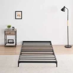 Whizmax 6 Inch Low Profile Bed Frame, Heavy Duty Metal Platform Bed Frame, Mattress Foundation, No Box Spring Needed