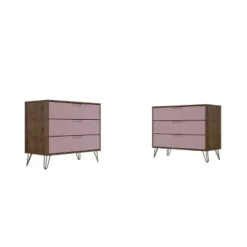 Set Of 2 Rockefeller 3 Drawer Dresser - Manhattan Comfort -Steve Silver Furniture Store GUEST 96fb6f6f 3e1c 44dc bc7f 84944d29b9eb