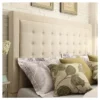 Hudson Button Tufted Headboard King Oatmeal - Inspire Q