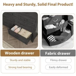 7 Dresser For Bedroom, 54" Wide Drawer Dresser With Storage Freestanding, Wooden Closet Storage Chest For Living Room, Bedroom, Office -Steve Silver Furniture Store GUEST 9965b025 df13 4b18 ab37 5894cb282657