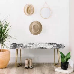 Schatzi Kona Tropical Bench Gold - Deny Designs