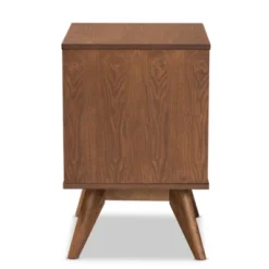 Barrett Wood And Synthetic Rattan 2 Drawer Nightstand Walnut Brown - Baxton Studio -Steve Silver Furniture Store GUEST 99e69c15 3ccd 4a5f 8eff 1f3d81080290
