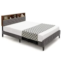 Costway Bed Frame Upholstered Platform Mattress Foundation With Storage Headboard 18 Costway Bed Frame Upholstered Platform Mattress Foundation With Storage Headboard -Steve Silver Furniture Store GUEST 9c9da62f ccfc 4bd3 8ade e795ca4cab51