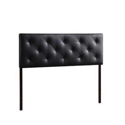 Full Baltimore Faux Leather Upholstered Headboard Black - Baxton Studio 2 Full Baltimore Faux Leather Upholstered Headboard Black - Baxton Studio - Image 2