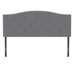 Full/Queen Provence Upholstered Arch Adjustable Tufted Headboard With Frame Glacier Gray Fabric - Hillsdale Furniture -Steve Silver Furniture Store GUEST a1342856 ed74 47de b271 cd1ecb3311a2