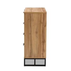 Franklin Wood And Metal 5 Drawer Bedroom Chest Oak/Black - Baxton Studio 9 Franklin Wood And Metal 5 Drawer Bedroom Chest Oak/Black - Baxton Studio -Steve Silver Furniture Store GUEST a32757c1 6b7b 4043 91a1 aedee56da6d9