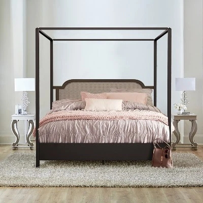 Melanie Wood And Metal Canopy Bed Oiled Bronze - Hillsdale Furniture 1 Melanie Wood And Metal Canopy Bed Oiled Bronze - Hillsdale Furniture
