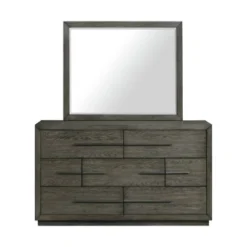 Hollis 7 Drawer Dresser And Mirror Set Gray - Picket House Furnishings