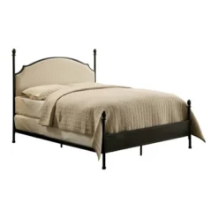 Geraldine Upholstered Headboard Poster Panel Bed Powder Coated Gun Metal - HOMES: Inside + Out -Steve Silver Furniture Store GUEST abf61064 8b97 4a66 a90a e65612d4e539