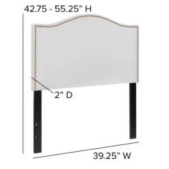 Flash Furniture Lexington Upholstered Twin Size Headboard With Accent Nail Trim In White Fabric -Steve Silver Furniture Store GUEST ac6d7a06 5ff6 497a 94b9 6082ee840fc0