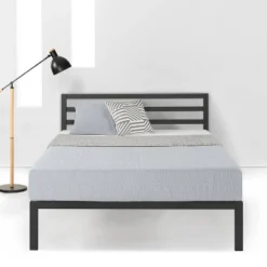 14" Modernista Classic Metal Platform Bed With Headboard Black - Mellow -Steve Silver Furniture Store GUEST ad612597 d0ea 46eb b9e4 42a944470f3c