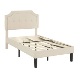 VECELO Modern Upholstered Bed Frame Wooden Platform Bed With Adjustable Headboard And Underbed Storage Space -Steve Silver Furniture Store GUEST ae14d49b 6e21 4797 9a32 e70789403077
