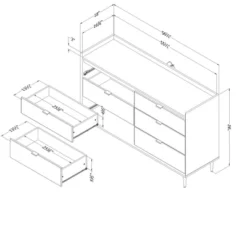 Hype 6 Drawer Double Dresser - South Shore -Steve Silver Furniture Store GUEST b0d0fea0 2425 4b70 a45f 9e2928453de3