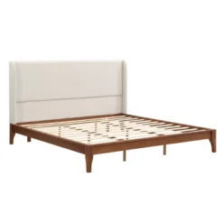 King/Queen Size Platform Bed, Solid Dry Bamboo Wood Bed Frame With Upholstered High Headboard, Easy Assembly -ModernLuxe -Steve Silver Furniture Store GUEST b136d252 fb2f 49bf 9f16 d53f2aa6e5e0