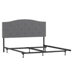 Full/Queen Provence Upholstered Arch Adjustable Tufted Headboard With Frame Glacier Gray Fabric - Hillsdale Furniture -Steve Silver Furniture Store GUEST b1b9b2e9 e81a 4927 bfcc 88e803552753