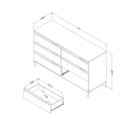 Kanagane 6 Drawer Double Dresser Pure White - South Shore 9 Kanagane 6 Drawer Double Dresser Pure White - South Shore -Steve Silver Furniture Store GUEST b4172767 2ad6 4c04 b58d fd5bfe288b9a
