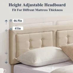 VECELO Twin/Full/Queen Size Upholstered Bed Frame Button Tufted Adjustable Headboard 17 VECELO Twin/Full/Queen Size Upholstered Bed Frame Button Tufted Adjustable Headboard -Steve Silver Furniture Store GUEST b44a6126 bca1 44a3 b5cf e55fe0dccb0f