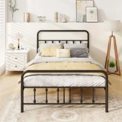 Costway Full/Queen/King Size Bed Frame With Headboard Under Bed Storage No Box Spring Needed Black -Steve Silver Furniture Store GUEST b5627db8 11b7 4fed 89ae 21d2743f6173