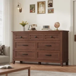 7 Dresser For Bedroom, 54" Wide Drawer Dresser With Storage Freestanding, Wooden Closet Storage Chest For Living Room, Bedroom, Office -Steve Silver Furniture Store GUEST b567c492 0a98 4ae5 9847 a5373bca42f1