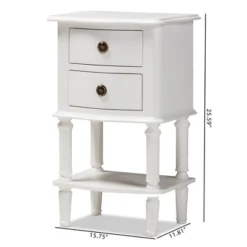 Audrey Finished 2 Drawer Nightstand White - Baxton Studio 16 Audrey Finished 2 Drawer Nightstand White - Baxton Studio -Steve Silver Furniture Store GUEST b6e42b7b c8a3 4f9d b129 94ae2b49e22e