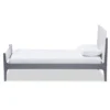 Twin Nereida Modern Classic Mission Style Finished Wood Platform Bed White/Gray - Baxton Studio