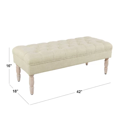 Classic Tufted Medium Bench - HomePop 8 Classic Tufted Medium Bench - HomePop - Image 8