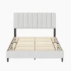Malik Mid-Century Vertical Channel Linen Upholstered Platform Bed - Eco Dream