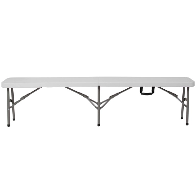 Flash Furniture 11''W X 72"L Bi-Fold Granite White Folding Bench With Carrying Handle 5 Flash Furniture 11''W X 72"L Bi-Fold Granite White Folding Bench With Carrying Handle - Image 5
