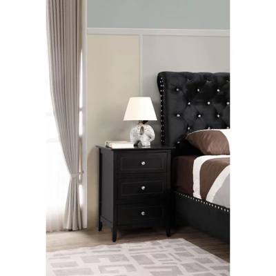 Sapphtopaz Modern Nightstand With 3 Drawers Space-Saving Night Stand With Sturdy Frame Rectangle Simple Bedside Table For Bedroom,Living Room 7 Sapphtopaz Modern Nightstand With 3 Drawers Space-Saving Night Stand With Sturdy Frame Rectangle Simple Bedside Table For Bedroom,Living Room - Image 7