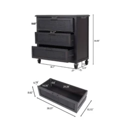 Newell Rustic Acacia Wood And Cane 3 Drawer Dresser Dark Gray - Christopher Knight Home 15 Newell Rustic Acacia Wood And Cane 3 Drawer Dresser Dark Gray - Christopher Knight Home -Steve Silver Furniture Store GUEST c1a90296 4dd4 4fb7 987e 80d5729c1a92