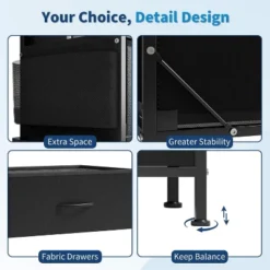 Dresser For Bedroom With 14 Drawers, 55" W Dresser With Side Pocket, Fabric Dressers & Chests Of Drawers With Shelves 12 Dresser For Bedroom With 14 Drawers, 55" W Dresser With Side Pocket, Fabric Dressers & Chests Of Drawers With Shelves -Steve Silver Furniture Store GUEST c45fbede a6de 4f5e 8245 eabccf7969d5