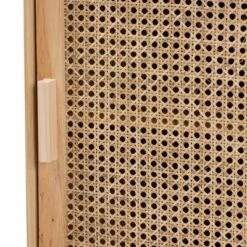 Maclean Rattan Wood 1 Door Nightstand Natural/Brown - Baxton Studio -Steve Silver Furniture Store GUEST c6e4acb6 de38 4050 b1a0 35e15dc0c3b7