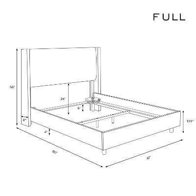 Nail Button Tufted Wingback Bed - Skyline Furniture 1 Nail Button Tufted Wingback Bed - Skyline Furniture