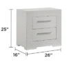 Blanca Modern Style 2-Drawer Night Stand Made With Wood In White