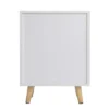 Resenkos 2 Of Bedside Cupboard With 1 Drawer And Short Legs, End Table With Storing Shelf, Indoors, White, Night Stand