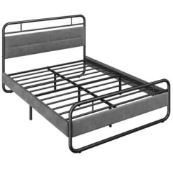 Yaheetech Metal Platform Bed Frame With Velvet Upholstered Headboard 14 Yaheetech Metal Platform Bed Frame With Velvet Upholstered Headboard -Steve Silver Furniture Store GUEST cedeabf6 9055 4745 9bd2 563ea33a5d1c
